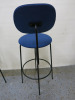 9 x Menu Afteroom Plus Bar Stool Upholstered Seat & Back in Blue on Steel Frame. - 6