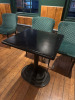 16 x Black Wooden Top Tables with Heavy Metal Bases, Size H75 x W60 x D60cm. - 4
