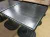 16 x Black Wooden Top Tables with Heavy Metal Bases, Size H75 x W60 x D60cm. - 7