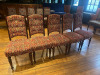 13 x Country Seat Wooden Framed Dining Chairs Upholstered in Assorted Designs. - 4
