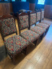 13 x Country Seat Wooden Framed Dining Chairs Upholstered in Assorted Designs. - 10