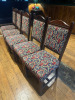 13 x Country Seat Wooden Framed Dining Chairs Upholstered in Assorted Designs. - 11