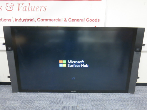 Microsoft 84" Surface Hub Interactive Display, Model 1596. Comes with Wireless Keyboard, 1 x Stylus Pens & Wall Bracket & Additional Support Mount.