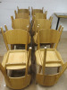 16 x Wooden Oak Finish Frame Dining Chair in Natural Finish, Size H83cm.