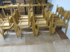 16 x Wooden Oak Finish Frame Dining Chair in Natural Finish, Size H83cm. - 2