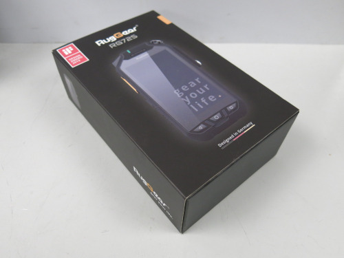 New/Boxed RugGear LTE Smartphone RG725, PSM01E. Note: requires lead.