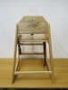 Childrens Wooden High Chair in Natural Finish. - 3