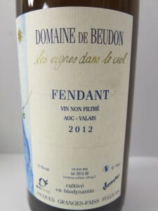 Domaine de Beudon Fendant, 2012, 750ml.