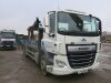 (2020) LT20 BZM: Leyland DAF CF340, 26T, Euro 6, 6 x 2 Wheel, Rear Steer & Lifting Axle, Day Cab, Dropside Builders Delivery Lorry, 6.3m Body Length with Palfinger PK19.001 SLD A Brick Grab 6.1T Hiab. Mileage 39,141.....