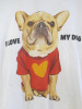 6 x Lubi-Menya Dog Motif Cotton T-Shirts. Size S-L. NOTE: soiled, require cleaning. - 4