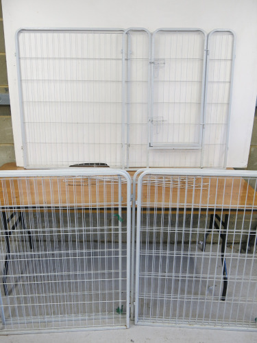 8 x Sections of Dog Cage with 1 x Entrance Door & Hinge Pins. Size H100 x W80cm.