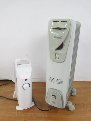 2 x Electric Heaters, to Include: DeLonghi Hork & Oil Filled Radiator, Model HD952-K4.