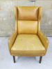 West Elm Ryder Leather Armchair, Size H103 x W63 x D85cm.