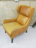 West Elm Ryder Leather Armchair, Size H103 x W63 x D85cm. - 2