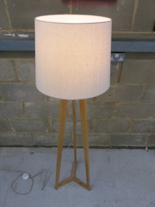 John Lewis Brace Floor Lamp with Shade, Size H149cm. NOTE: shade requires repair.