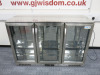 Adexa 3 Door Stainless Steel Polished Back Bar Chiller, Model SC-338FS.