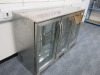 Adexa 3 Door Stainless Steel Polished Back Bar Chiller, Model SC-338FS. - 2