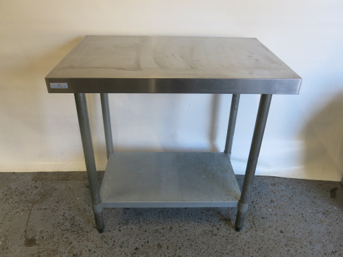 Vogue Stainless Steel Prep Table with Shelf Under, Size H90 x W90 x D60cm