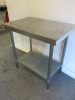 Vogue Stainless Steel Prep Table with Shelf Under, Size H90 x W90 x D60cm - 2