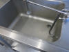 Stainless Steel Single Bowl Sink with Taps, Pre Rinse, Shelf Under & Splash Back, Size H93 x 120 x 75cm. - 6