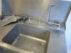 Stainless Steel Single Bowl Sink with Taps, Pre Rinse, Shelf Under & Splash Back, Size H93 x 120 x 75cm. - 3