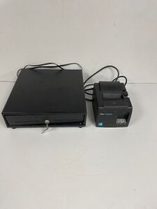 Star TSP100III Receipt Printer & Cash Draw with Key.