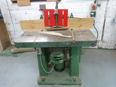 Sagar Spindle Moulder, 3 Phase, with Electronic Brake and Spare Blocks, Blades (As Viewed).