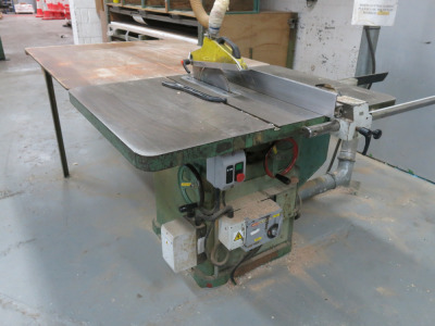 Wadkin Bursgreen Table Saw, Machine Number 14 AGS 79301, 3 Phase with Electronic Brake.