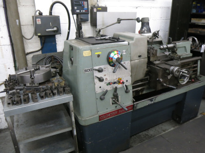 Colchester Triumph 2000 Gap Bed Lathe, S/N 6/0042/32529, 3 Phase with Newall Topaz Digital Measurement Readout. Comes with 3 & 4 Jaw Chuck, Tailstock, 14 Tool Holders, 2 Centre Drill Chucks & Rolling Centre.