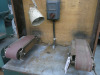 Pair of 4" Belt Linishers with Worklight & Bench. - 3