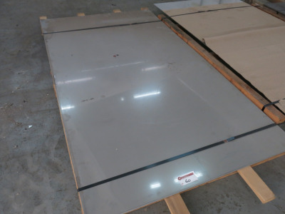 Pallet with 1 x Sheet of 4mm Plate Steel, 1.25m x 2.24m.