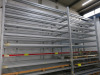 Large Sheet Material Storage Rack for Plate with 22 x Racks, 1000kg Capacity per Shelf. Left Side Capacity 3m x 1.5m, Right Side 2.5m x 1.25m. 2 x Pull Out Shelves. Overall Size H430 x W590 x D182cm. NOTE: bolted to floor, buyer to dismantle & collect fro - 2