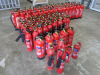 88 x Assorted Fire Extinguishers to Include 43 x Chubb 2 Litre AFFF Fire Extinguishers, 35 x Chubb 2kg CO2 Fire Extinguishers, 5 x Chubb 6kg Powder Fire Extinguishers & 5 x Other. Majority Appear in Test (As Viewed).