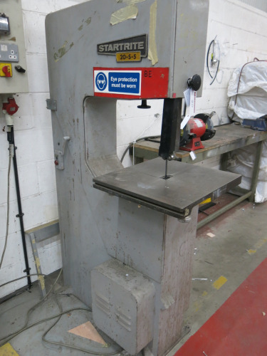 Startrite 20 S 10 Band Saw, S/N 38481, 3 Phase.