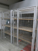 3 x Freestanding Lockable Warehouse Cages with Shelves to Include: 2 x Cages with Door (Size H206 x W124 x D80cm) & 1 x Cage with Door (Size H191 x W100 x D50cm). NOTE: no keys. - 3