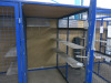 Blue Metal Lockable 4 Compartment Storage Cage with 4 x Doors. Size H190 x W450 x D190cm. - 3