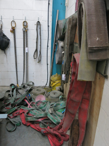 Quantity of Assorted Heavy Lifting Strops & Chains (As Viewed).