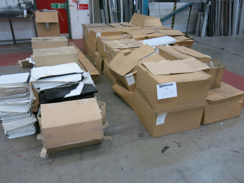 Approx 40 x Boxes Containing Large Quantity of Dampa Chicago Metallic Clip-In Acoustic/Sound Panels (without acoustic felt), Majority Painted Matt White (As Viewed).