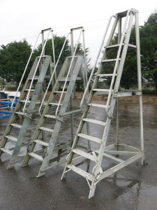 3 x Step Ladders, 1 x 8 Tread & 2 x 6 Tread.