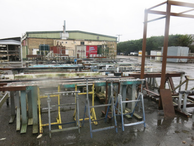 Large Quantity of Assorted Box Frame Metal Trestle's.