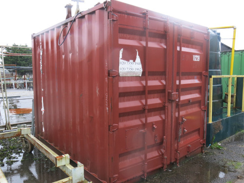 10ft x 8ft Shipping Container in Red.