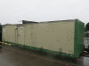 40ft Container Converted to Paint Room with Side Door, Power & Lined in Green/Cream. - 2