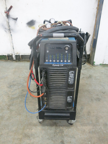 Miller Dynasty 350 Tig Welder, S/N MB130182L, 3 Phase with Foot Pedal & Attachments (As Viewed).