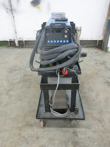 Miller Dynasty 200 Tig Welder, S/N LG180279L, 3 Phase with Foot Pedal, Mobile Trolley & Attachments (As Viewed).