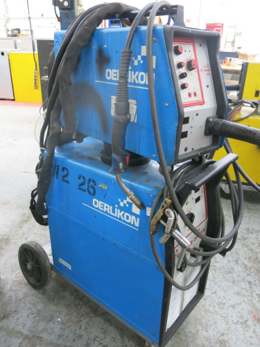 Oerlikon Citoline 3500TS Mig Welder S/N 4330781 with Oerlikon Feeder, Model DV4004 CTL, 3 Phase with Attachments (As Viewed).