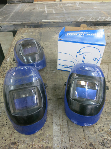 3 x Blue Brand 9-13 Welding Mask.