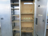 2 Door Metal Cabinet with Shelves & Power, Size H216 x W122 x D68cm. NOTE: locks have been drilled. - 4