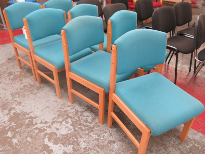 9 x Senator Turquoise Reception Chairs.