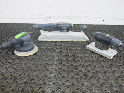 3 x Festool Air Tools to Include: 1 x Sander LRS400, 1 x Orbital Sander LRS 93/M & 1 x Eccentric Sander LEX 3 150/3.