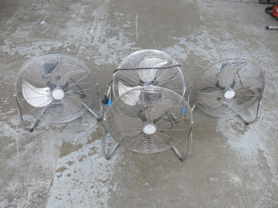 4 x 18" Chrome High Velocity 3 Speed Floor Fan.